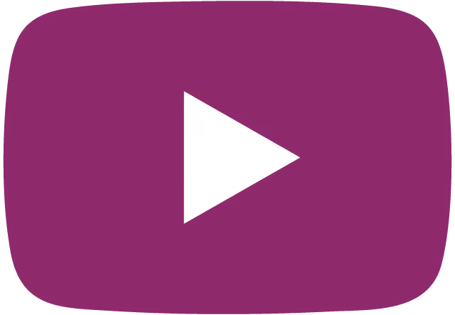 White play button icon centered on a rounded purple rectangle background.